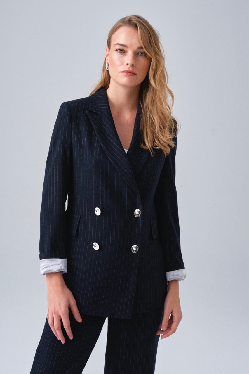 Navy Stripe Blazer