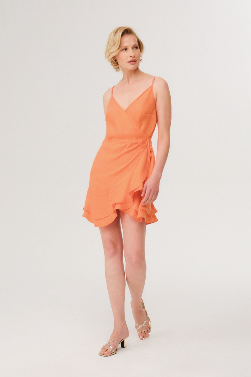 Orange Wrapped Dress